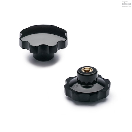 Elesa Brass boss, plain or threaded hole, VH.153/44 B-M8 VH.153-B